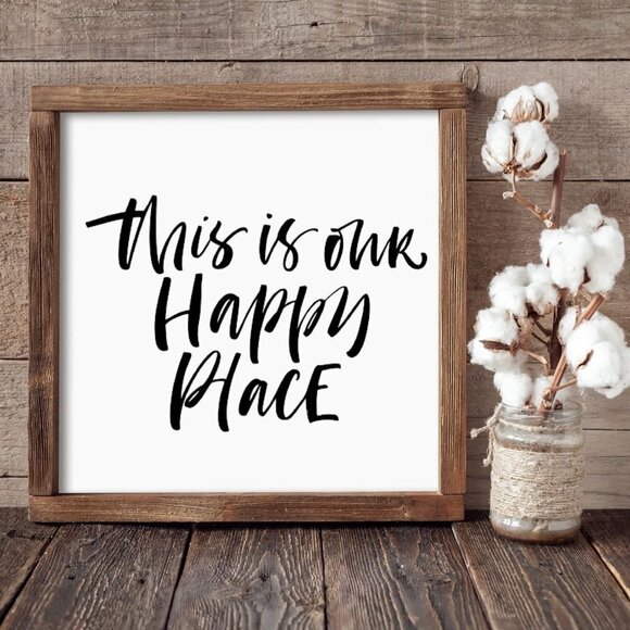 This is Our Happy Place Hand-crafted Sign - Picture 1 of 4